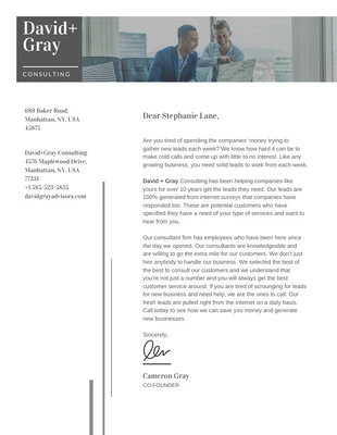 business  Template: Carta da lettera aziendale Gray Consulting