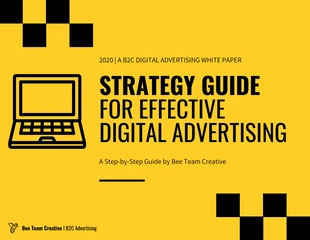 premium  Template: White Paper Amarelo sobre Marketing Digital