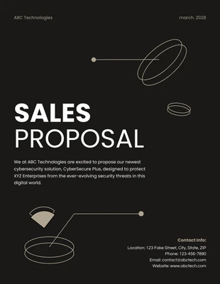 Free  Template: Dark Brown Shape Minimalist Sales Proposal