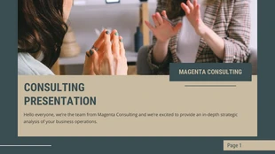 Free  Template: Green And Beige Modern Consulting Presentation