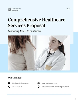 business  Template: Proposition Blue Easy Healthcare