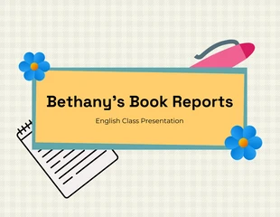 Free  Template: Orange and Blue Book Report Education Presentation