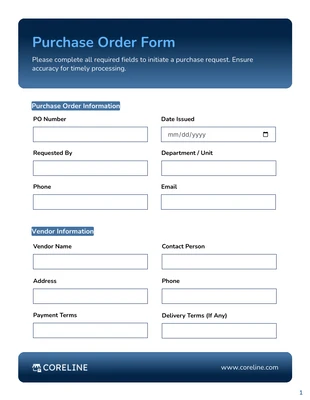 business interactive Template: Vorlage für ein Bestellformular