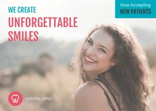 premium  Template: Moderne Zahnarzt-Postkarte für Erwachsene