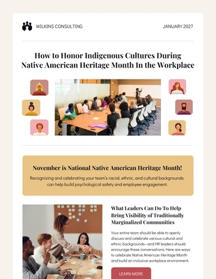 Free  Template: Indigenous Newsletter