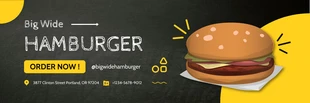 Free  Template: Banner de comida de ilustración de textura negra y amarilla