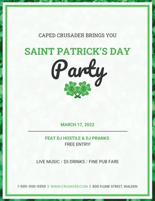Free  Template: Simple St. Patricks Day Flyer