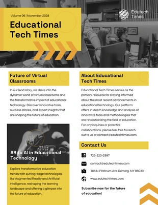 business  Template: Educational Technology Newsletter