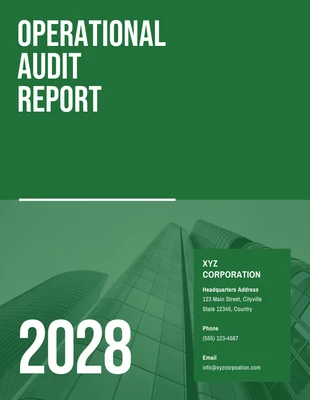 Free  Template: Operational Audit Report