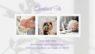 Light Grey Minimalist Texture Aesthetic Wedding Photography Business Card - صفحة 2