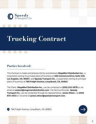 business  Template: Trucking Contract Template