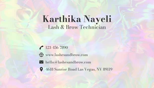 Gradient Colorful Minimalist Lash Business Card - صفحة 2