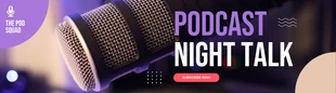 Free  Template: Black and Purple Podcast Youtube Banner