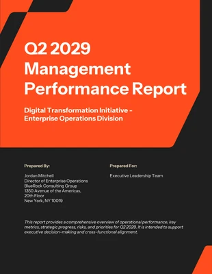 Free Template: Vorlage für einen Managementbericht