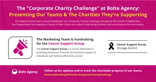 Free  Template: Corporate Charity Challenge Facebook Post