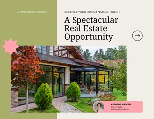 Free  Template: Green, Pink, and Cream Real Estate Profile Listing Presentation