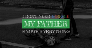 Free  Template: Father vs Google Quote Facebook Post