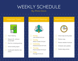 business  Template: Iconic Weekly Schedule