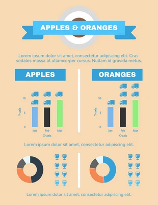 Free  Template: Äpfel und Orangen