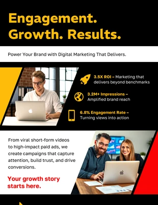 business  Template: Modelo de pôster de publicidade de marketing digital