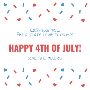 Free  Template: Confetti Independence Day Instagram Post