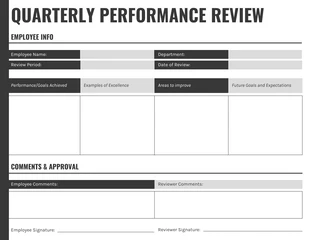 premium  Template: Valutazione trimestrale delle prestazioni di Gray Landscape