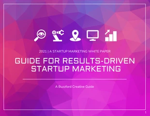 business  Template: White Paper sobre marketing de startups Violet