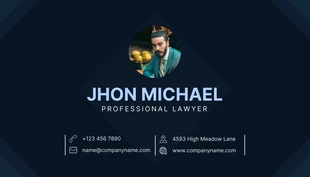 Navy Modern Geometric Professional Lawyer Business Card - page 2