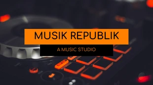 business  Template: Banner del blog Orange Music Studio