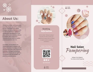 Free  Template: Nail Salon Pampering Brochure