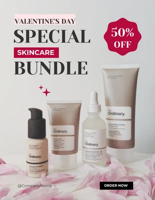 Free  Template: Special Red Valentine Skincare Promo