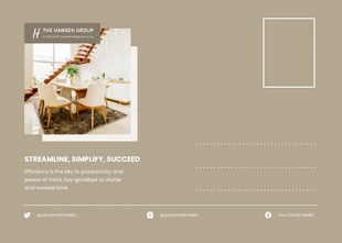 Cream Interior Design Direct Mail Postcard - Pagina 2