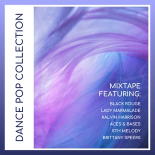 premium  Template: Portada del álbum Mixtape pop degradado violeta