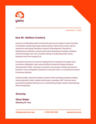 Free  Template: Bold Red Letterhead