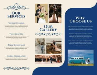 Blue and Cream Fancy Wedding Brochure - Página 2