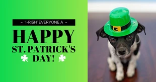 Free  Template: Drôle de message sur Facebook pour la Saint-Patrick