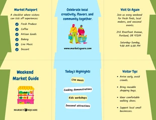 premium Template: Brochure pliée en deux puis en trois