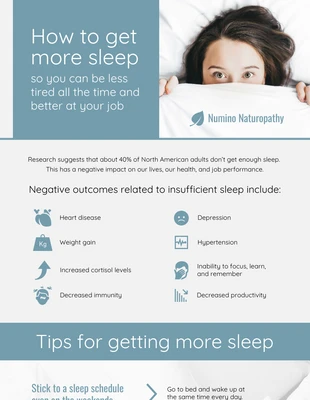 premium  Template: Infografía sobre hábitos de sueño saludables