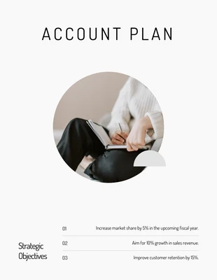 Free  Template: Minimalist Gray And White Account Plan