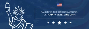 Free  Template: Ilustración fotográfica moderna de la Marina Banner del Día de los Veteranos