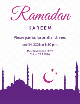 Free  Template: Invitación divertida de Ramadán