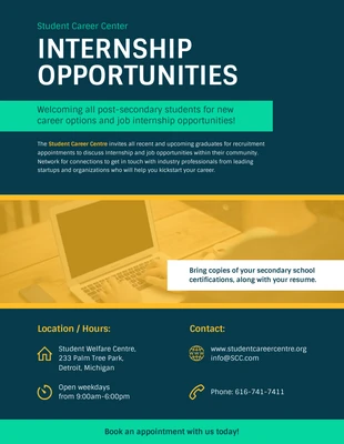 business  Template: Internship Recruitment Business Flyer