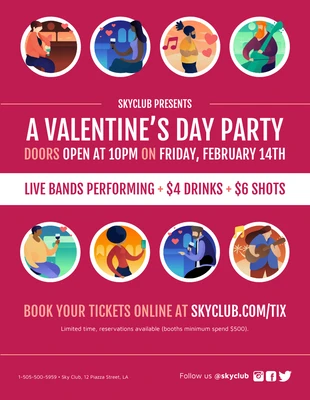 Free  Template: Valentines Day Party Flyer