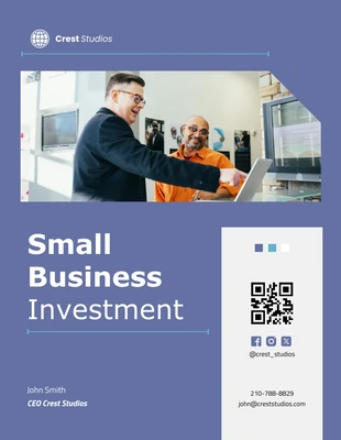 business  Template: Proposition d'investissement dans les petites entreprises