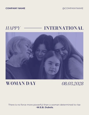 Free  Template: Beige Women's Day Campaign Poster