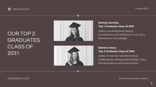 Brown and Cream Minimalist Graduation Presentation - page 5