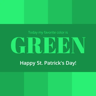 Free  Template: Green Happy St. Patrick's Day Instagram Post