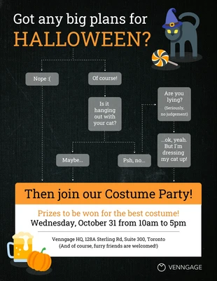 premium  Template: Interactive Halloween Party Flyer