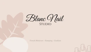 Free  Template: Soft Pastel Business Card Nail-Art