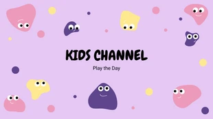 Free  Template: Banner de YouTube para niños lila